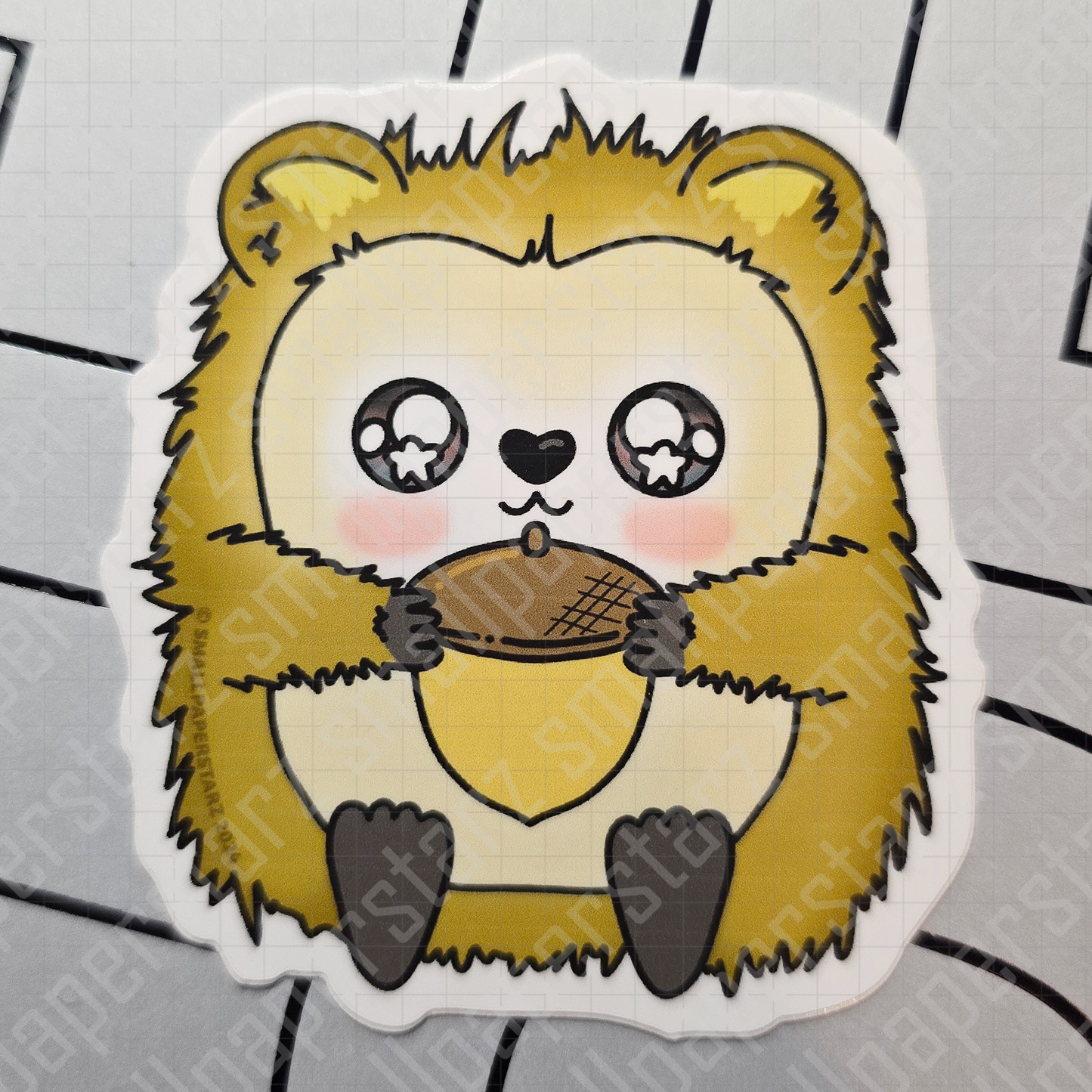 F049 - Cute Autumn Hedgehog Waterproof Vinyl Die Cut Sticker