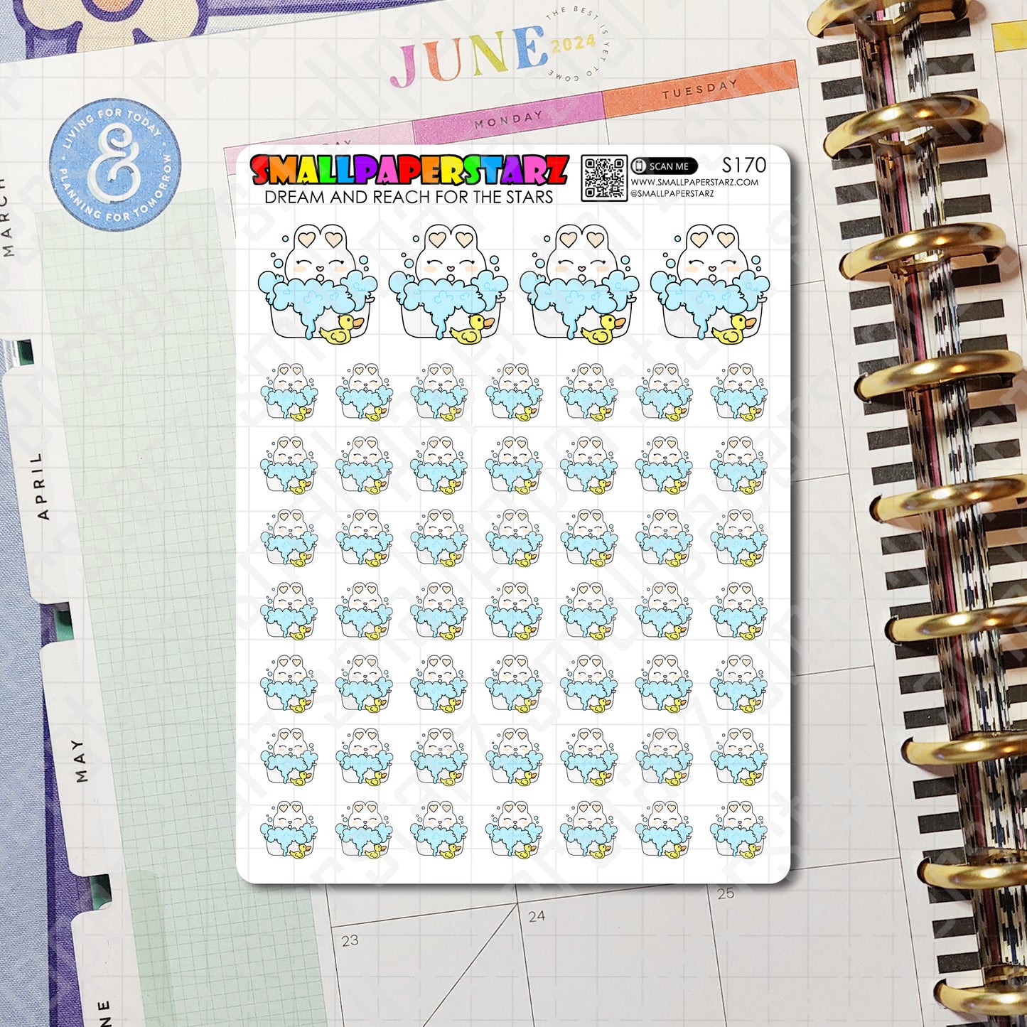 S170 - Lola Bath Time Self Care Sticker Sheet