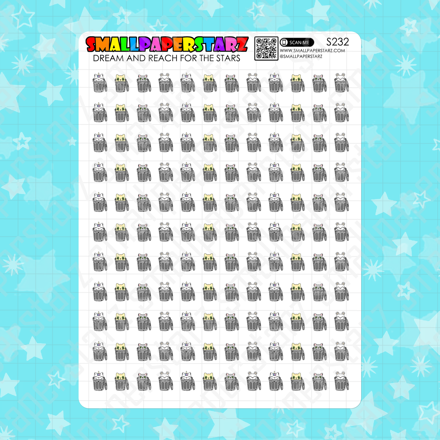 S232 - Garbage Day / Trash Day Sticker Sheet