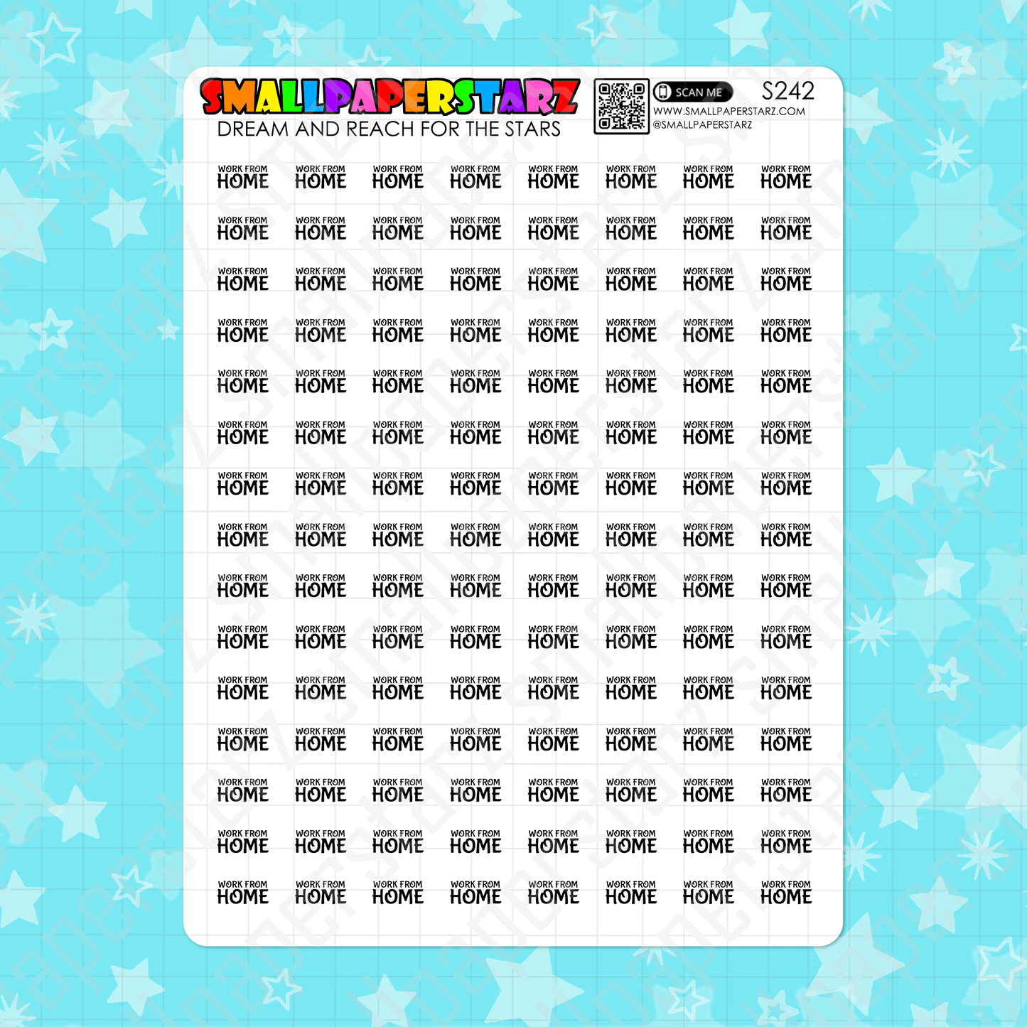 S242 - Working From Home Script Planner Sticker Sheet