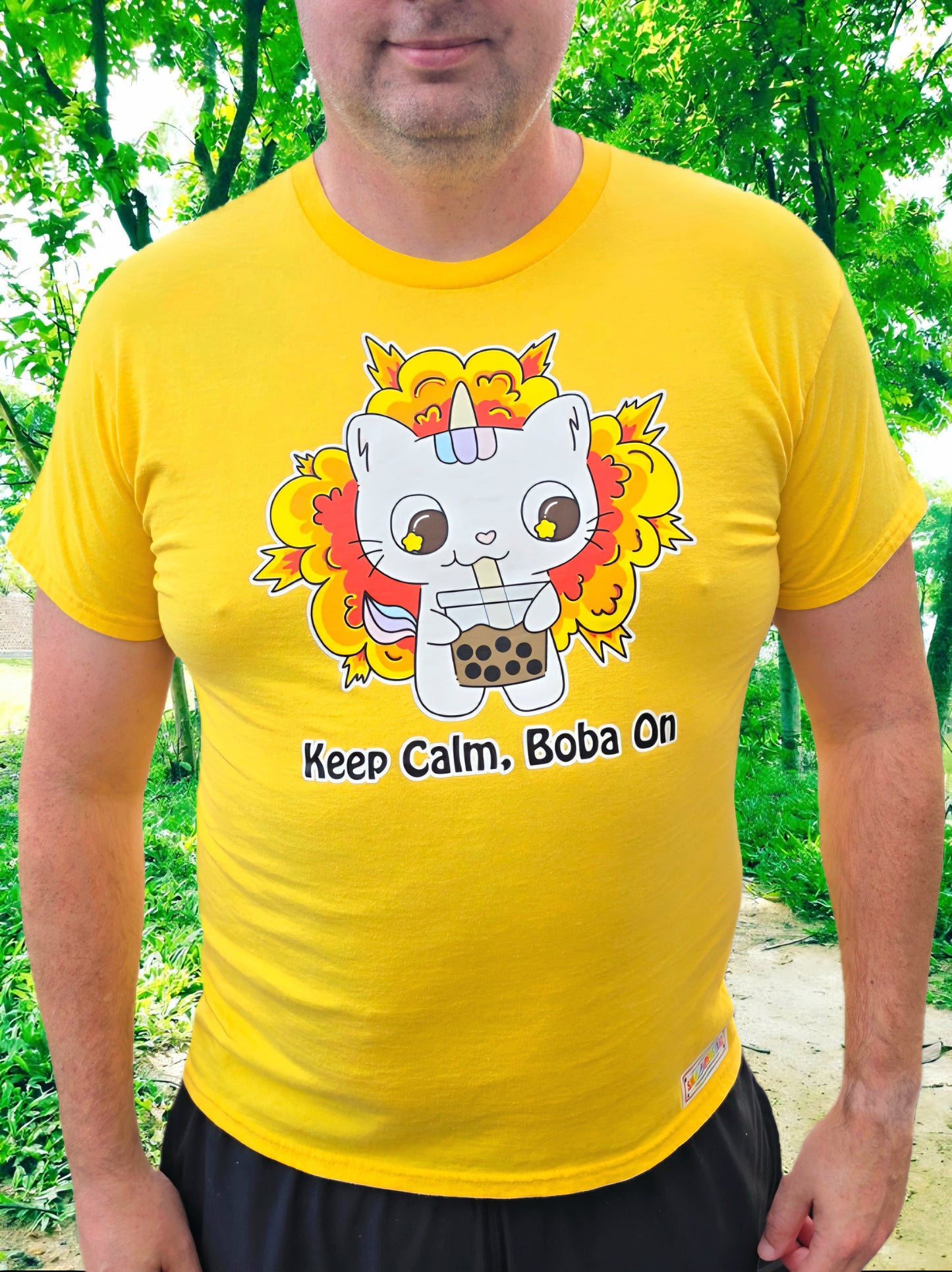 C004 - Keep Calm Boba On T-shirt Cute Apparel