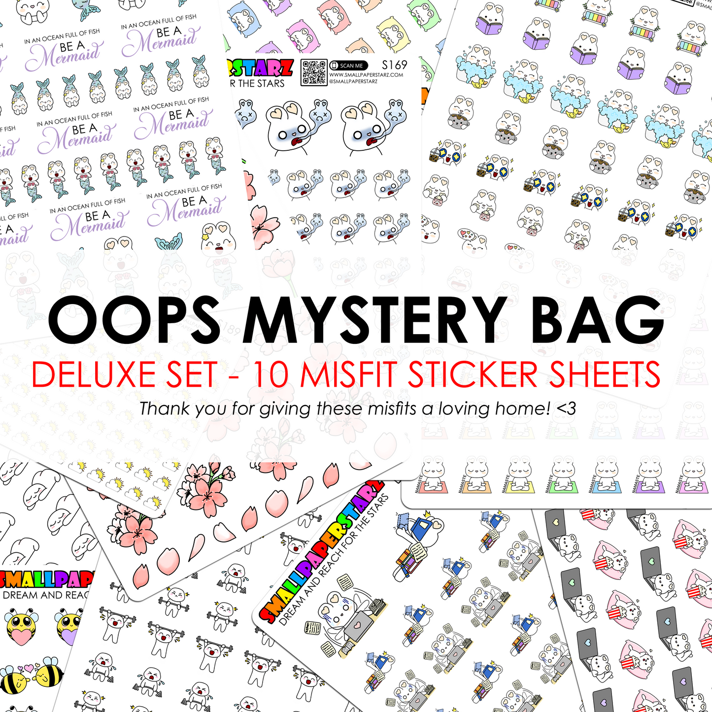 OOPS DELUXE MYSTERY BAGS - 10 Misfit Sticker Sheets