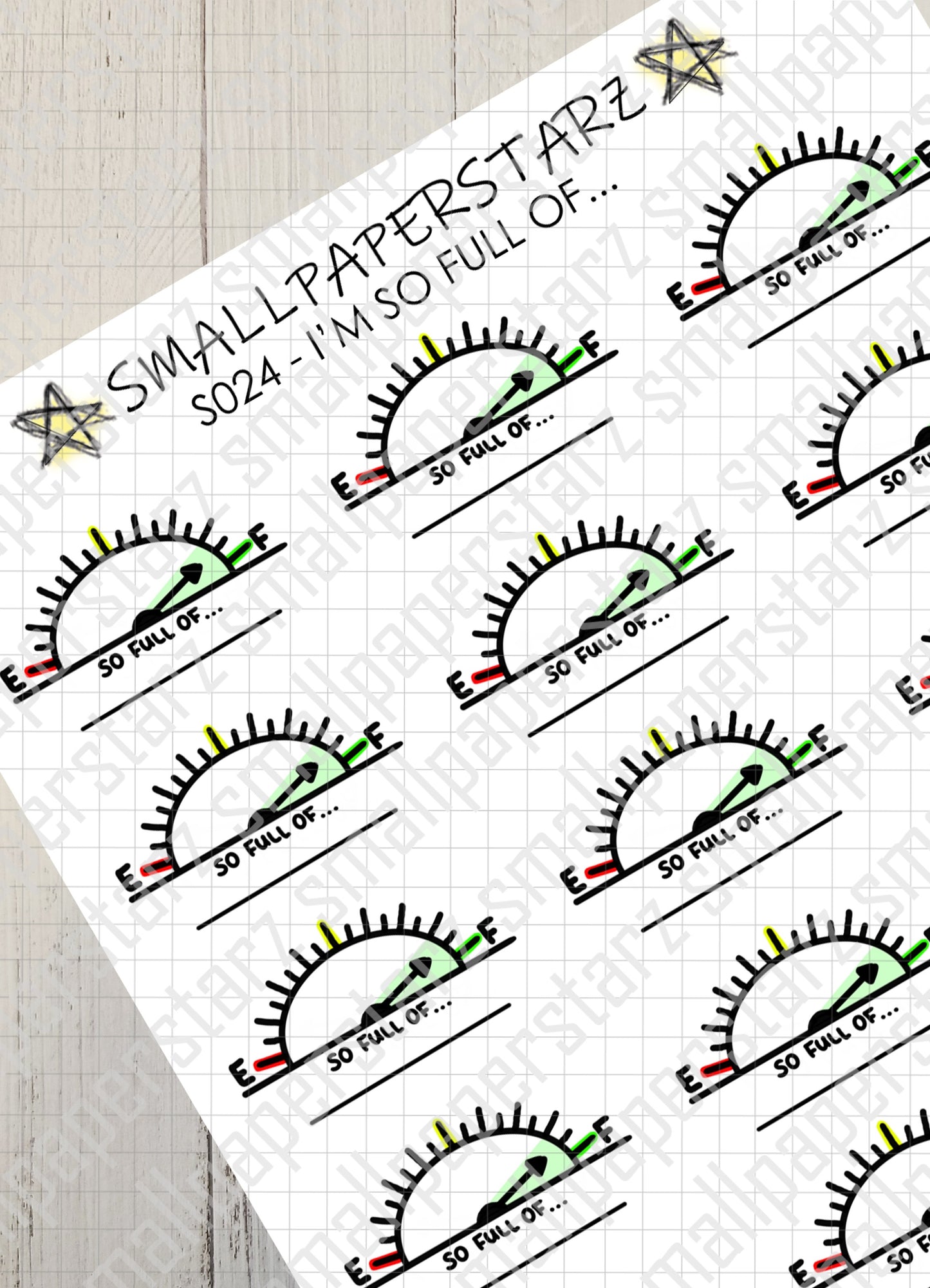 S024 - So Full Of... Sticker Sheet