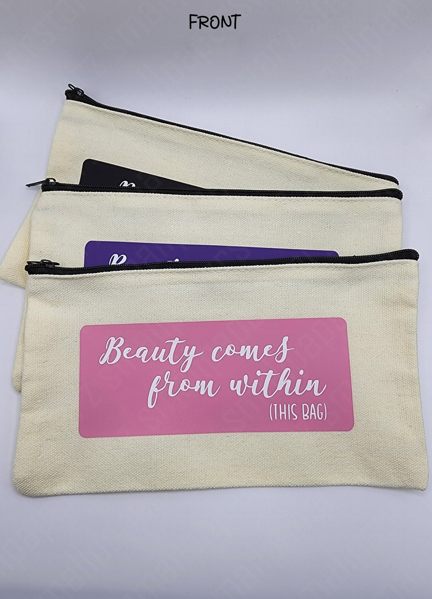 P002 - Beauty Within Pouch Pencil Case Make-up Bag Sticker Storage