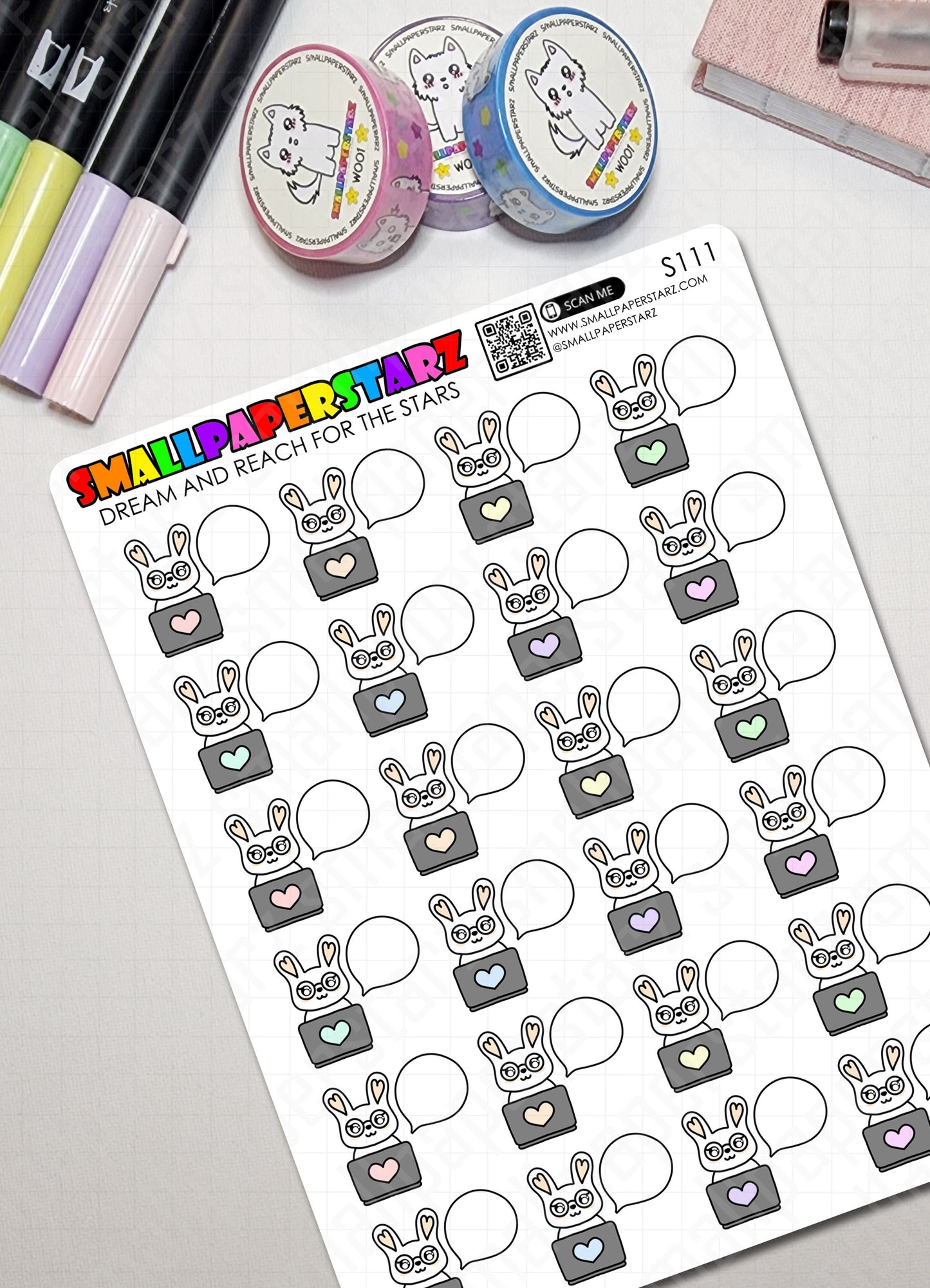S111 - Lola's Laptop Functional Sticker Sheet