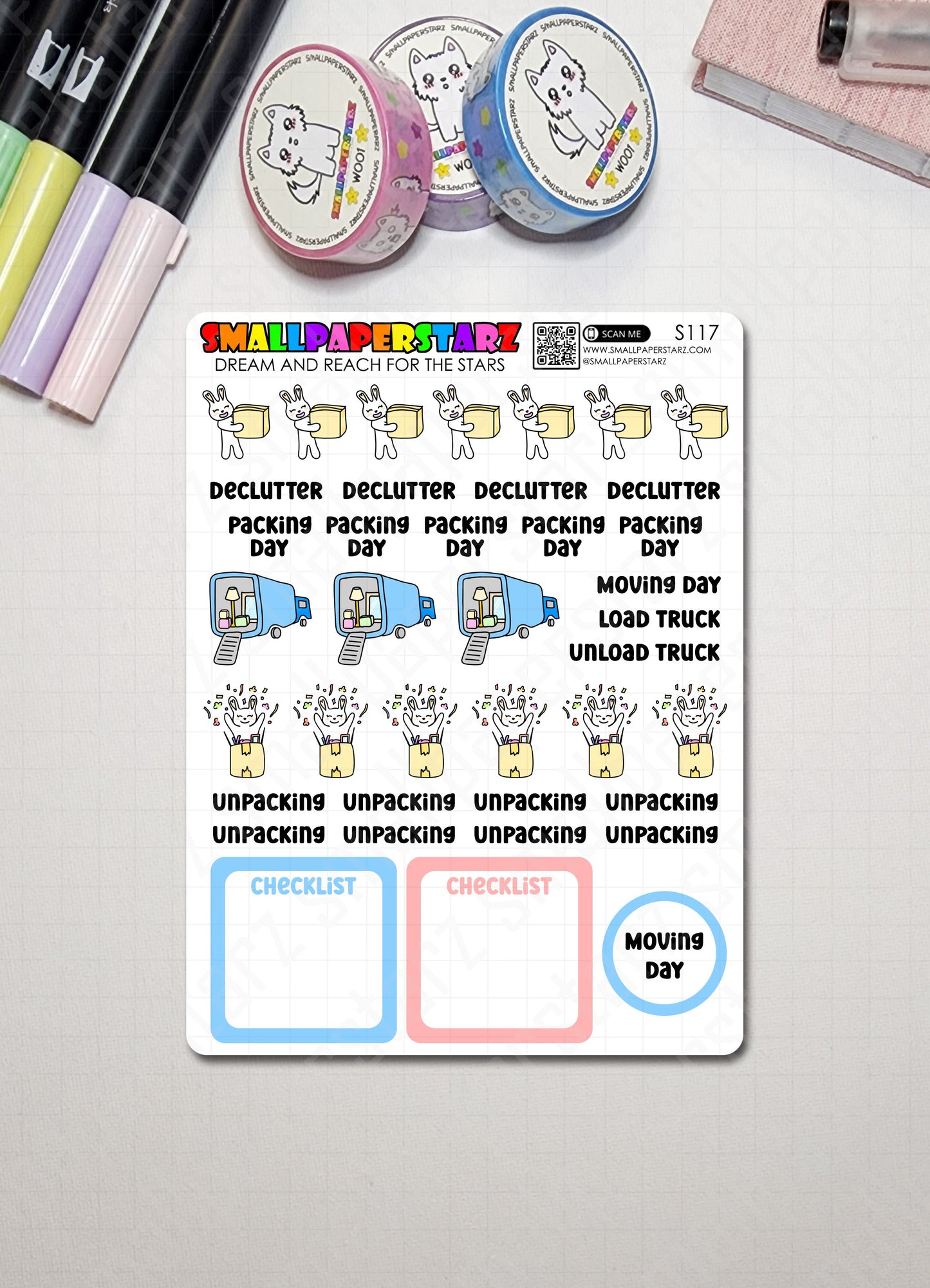 S117 - Moving Day / Packing Prep Sticker Sheet