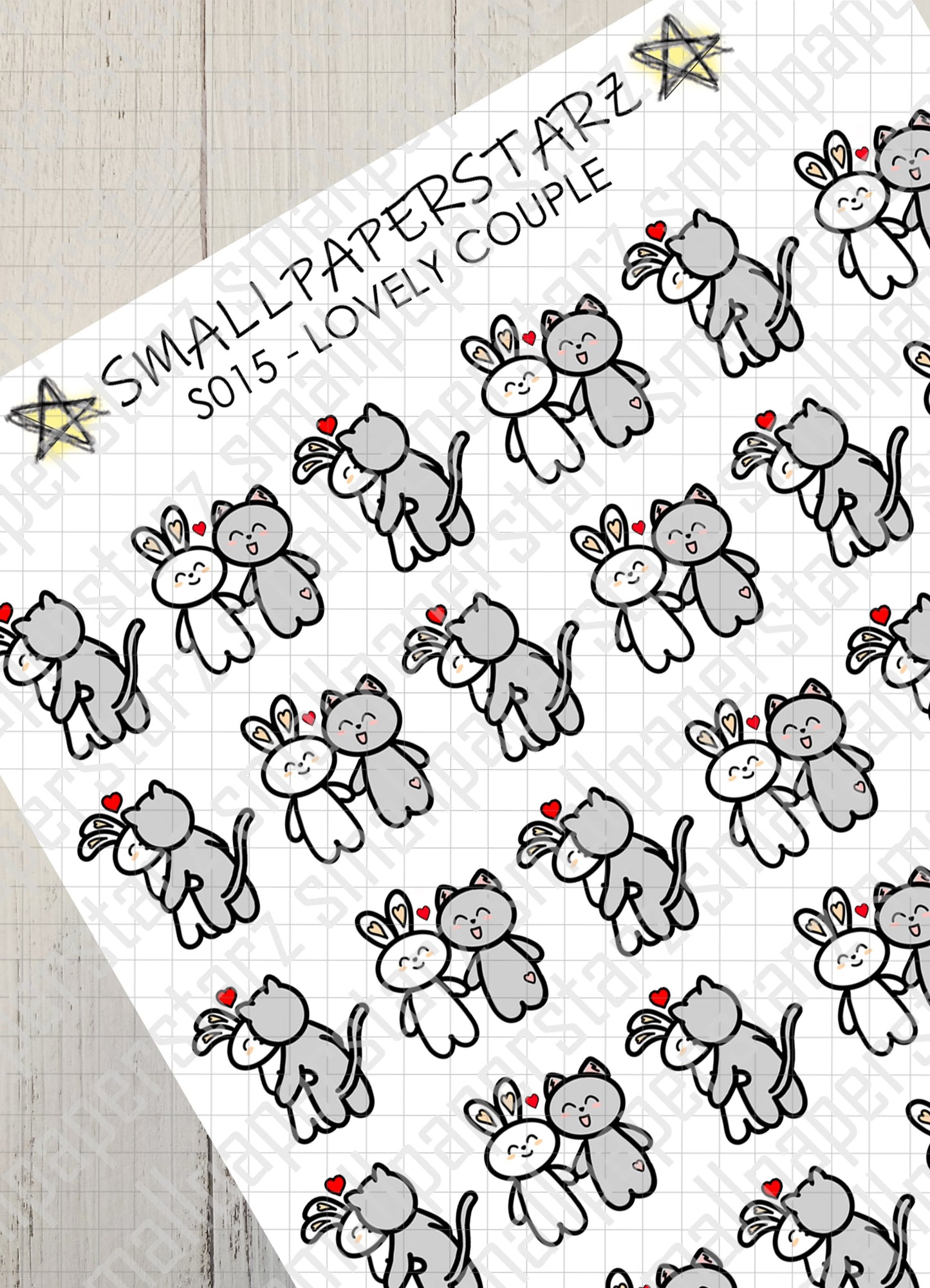S015 - Lola & Gary Lovely Couple Sticker Sheet