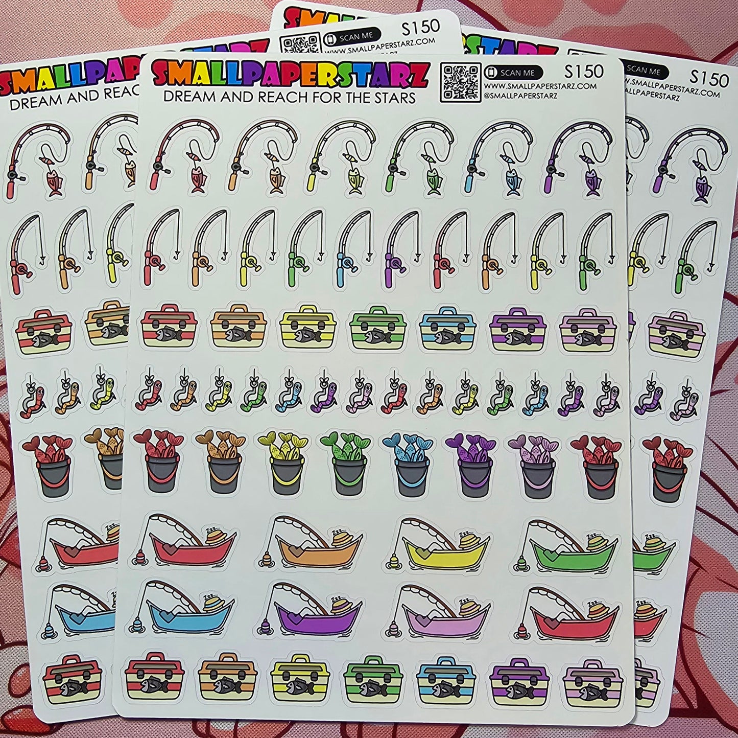 S150 - Gone Fishing Sticker Sheet