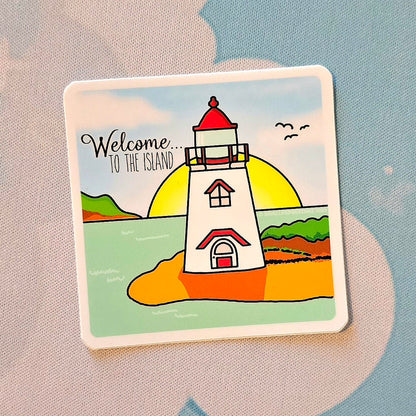 F047 - Welcome to Island Life Waterproof Vinyl Die Cut Sticker