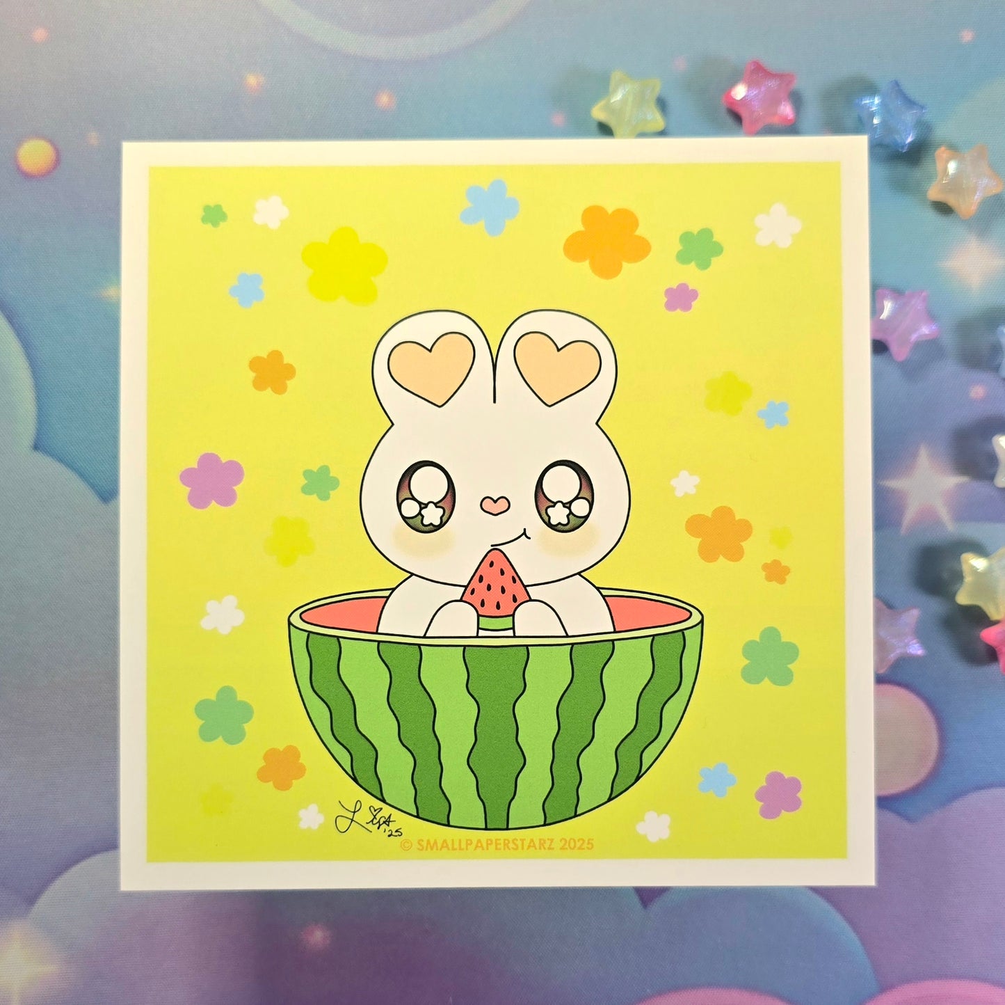 A037 - One In A Melon Lola Bunny 5x5 in. Art Print