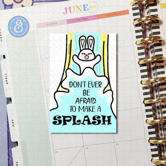 A005 - Make A Splash 4 x 6 in. Thank You Art Card