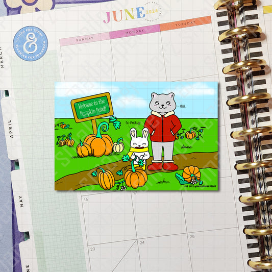 A007 - At The Pumpkin Patch With You 4 x 6 in. Thank You Art Card