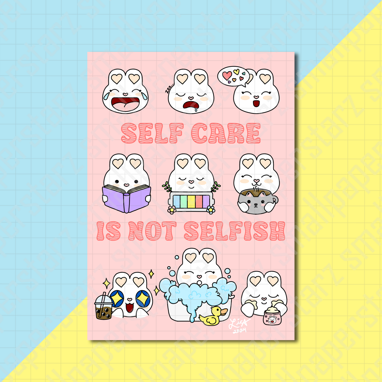 A016 - Lola's Self Care 5x7 in. Art Print