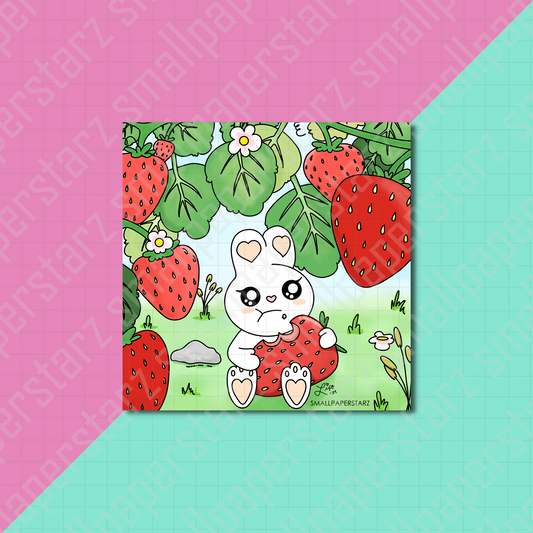 A019 - Strawberry Field 5x5 in. Art Print