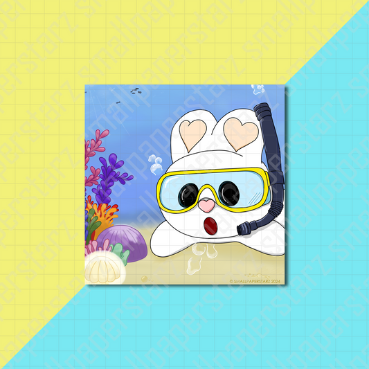A022 - Lola Ocean Surprise 5x5 in. Art Print