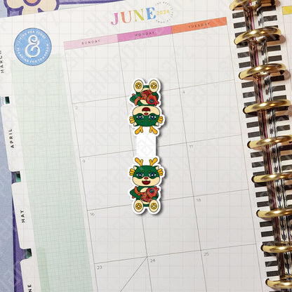 BM002 - Chinese New Year / Year of the Dragon 2024 Magnetic Bookmark Set