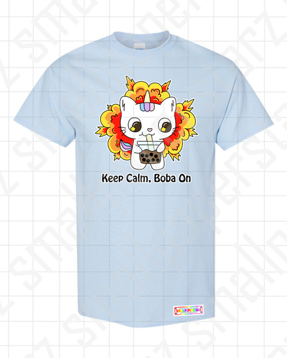 C004 - Keep Calm Boba On T-shirt Cute Apparel