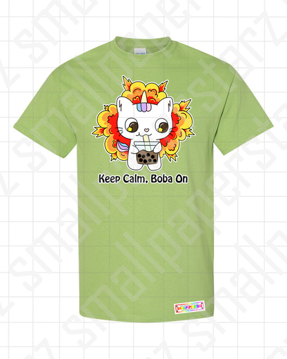 C004 - Keep Calm Boba On T-shirt Cute Apparel