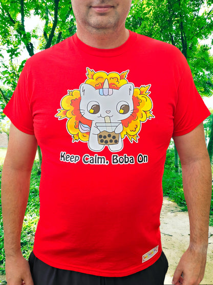 C004 - Keep Calm Boba On T-shirt Cute Apparel