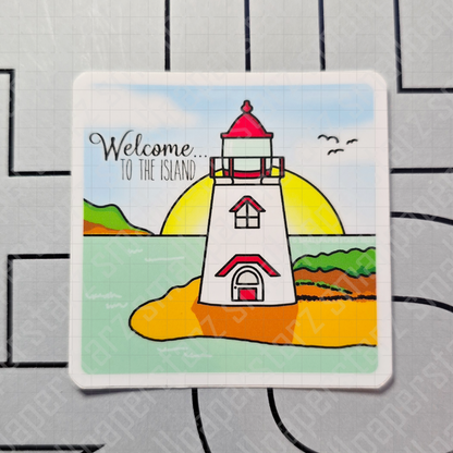 F047 - Welcome to Island Life Waterproof Vinyl Die Cut Sticker