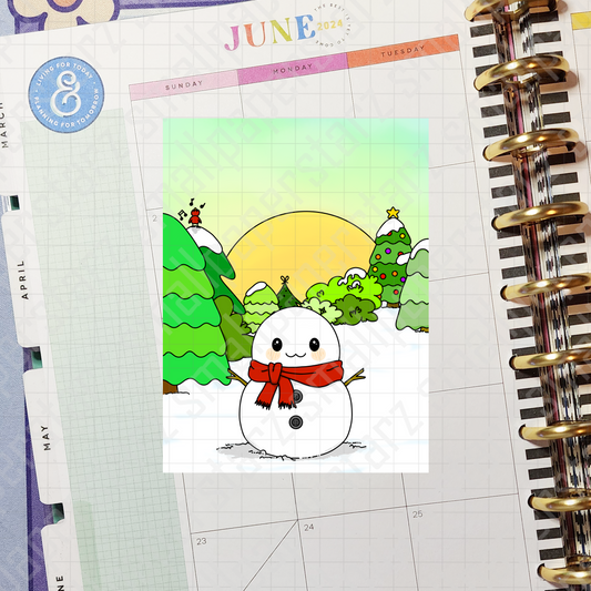G033 - Winter Wonderland Snowman Blank Greeting Card