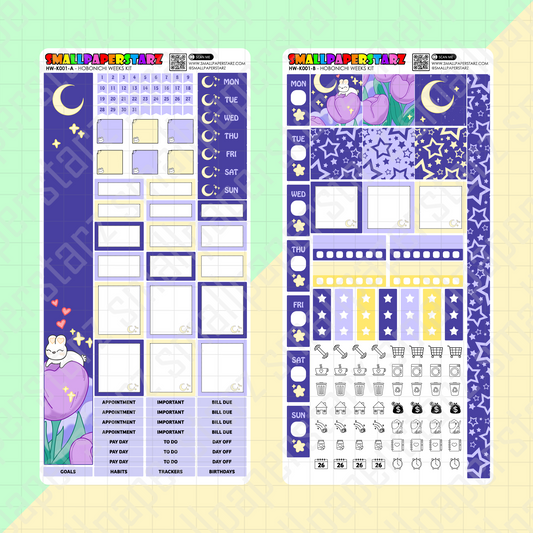 HW-K001 - Tulip Dreams Lola Bunny Hobonichi Weeks Planner Sticker Kit