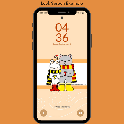 Happy Starz Digital Downloads: Kawaii September Autumn Digital Phone Wallpaper