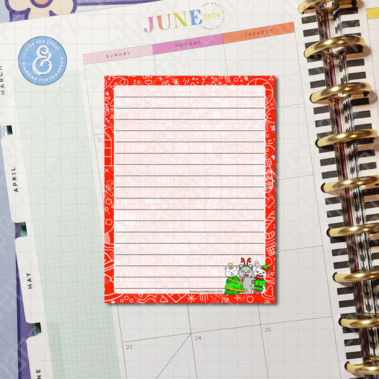 NP022 - SMALLPAPERSTARZ Christmas 4.5x6in Memo Notepads (30 sheets)