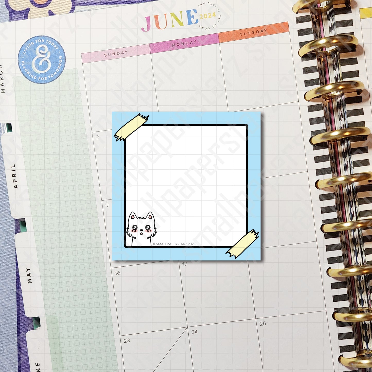NP023 - Blue Luna Blushing 3x3in Memo Notepads (50 sheets)