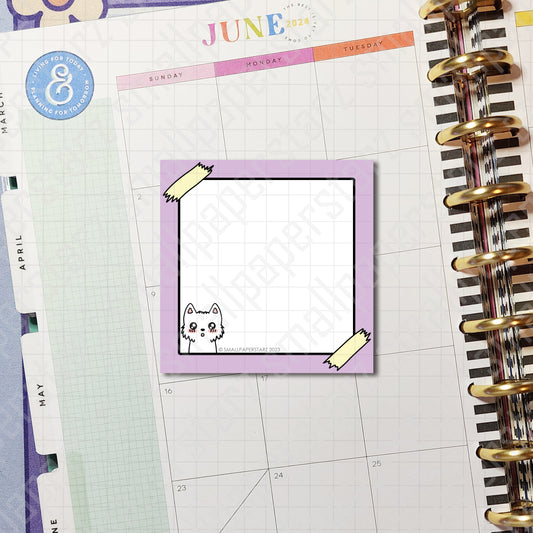 NP024 - Purple Luna Blushing 3x3in Memo Notepads (50 sheets)