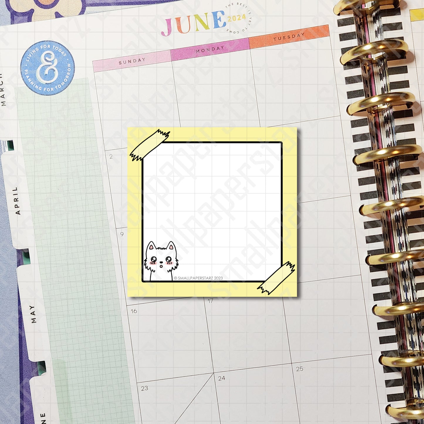 NP025 - Yellow Luna Blushing 3x3in Memo Notepads (50 sheets)