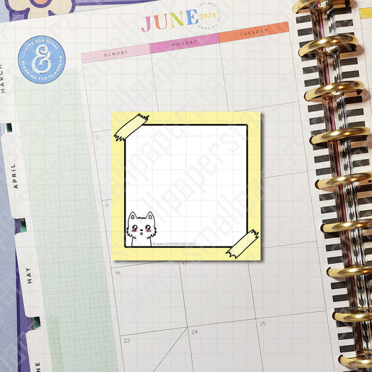 NP025 - Yellow Luna Blushing 3x3in Memo Notepads (50 sheets)