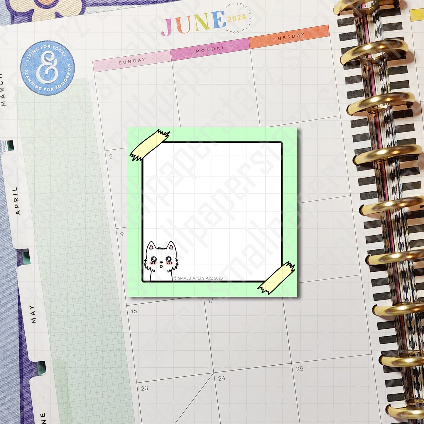 NP026 - Green Luna Blushing 3x3in Memo Notepads (50 sheets)