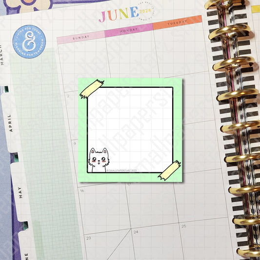 NP026 - Green Luna Blushing 3x3in Memo Notepads (50 sheets)