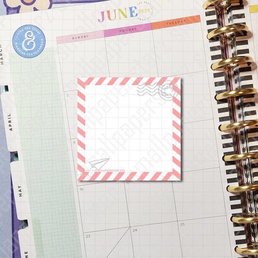 NP027 - Happy Mail / Air Mail 3x3in Memo Notepads (50 sheets)