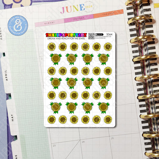 S064 - Sunflower Doodles Sticker Sheet