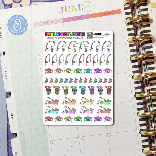 S150 - Gone Fishing Sticker Sheet