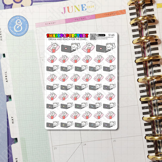 S165 - Binge Watching / Streaming Sticker Sheet