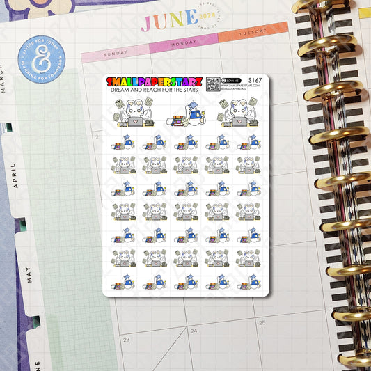 S167 - Overworking / Study / Work Sticker Sheet
