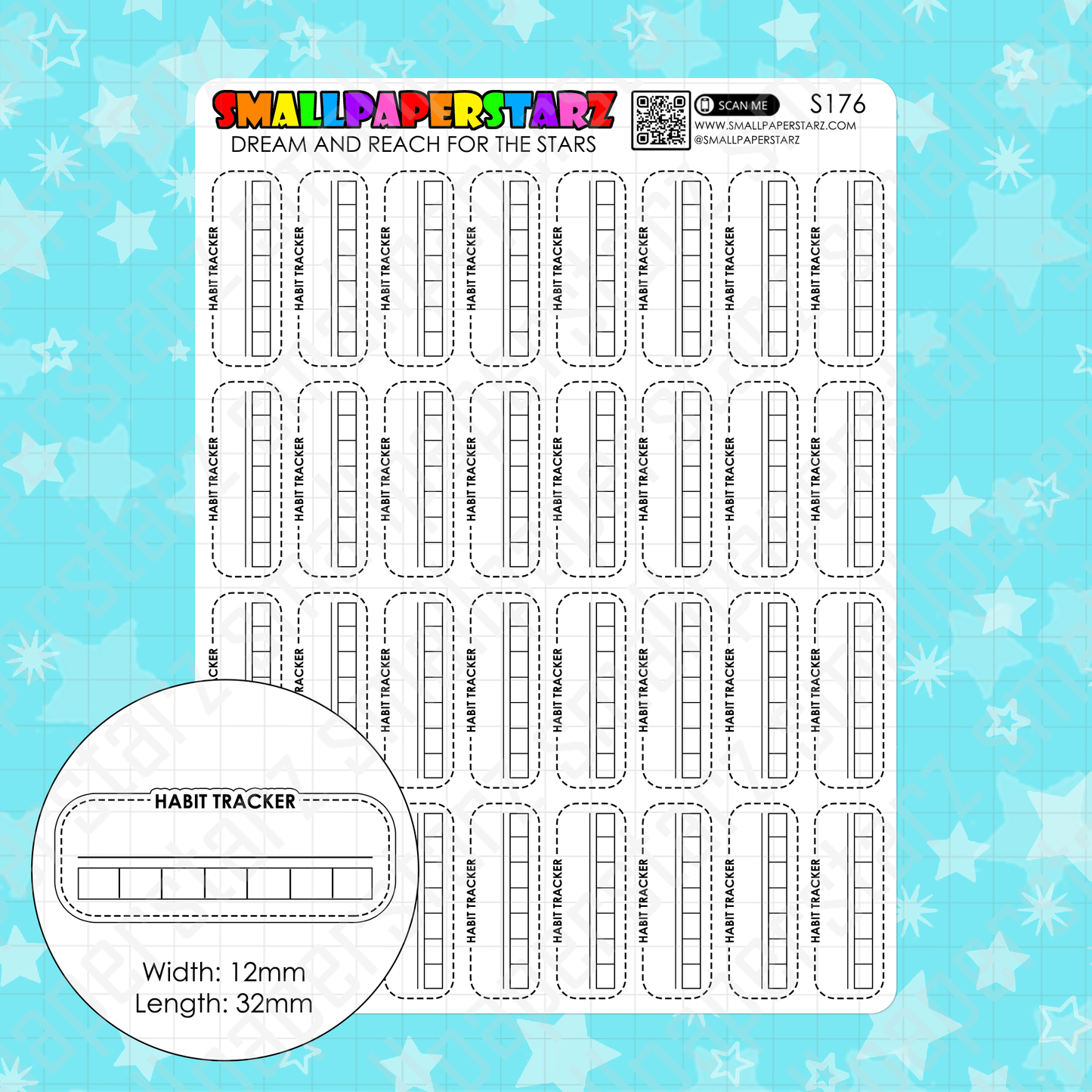 S176 - General Habit Tracker Sticker Sheet (for Hobonichi Cousin)