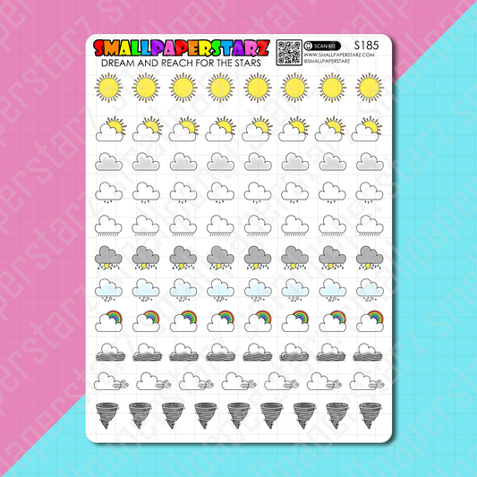 S185 - Weather Icons Sticker Sheet