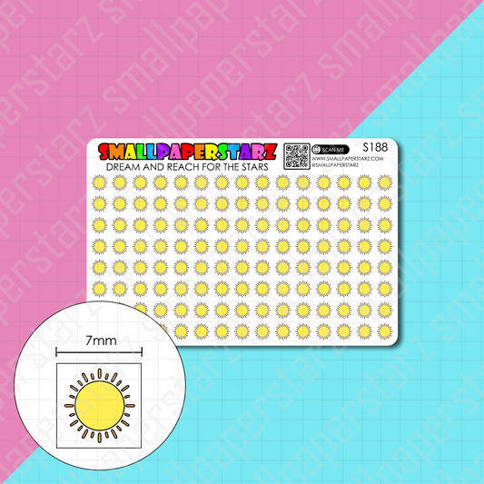 S188 - Sunny Weather Mini Icons Sticker Sheet