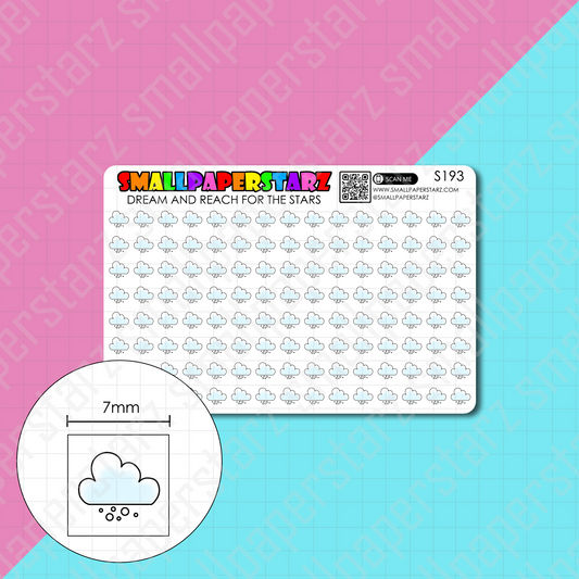 S193 - Snowy Day / Snowing Weather Mini Icons Sticker Sheet