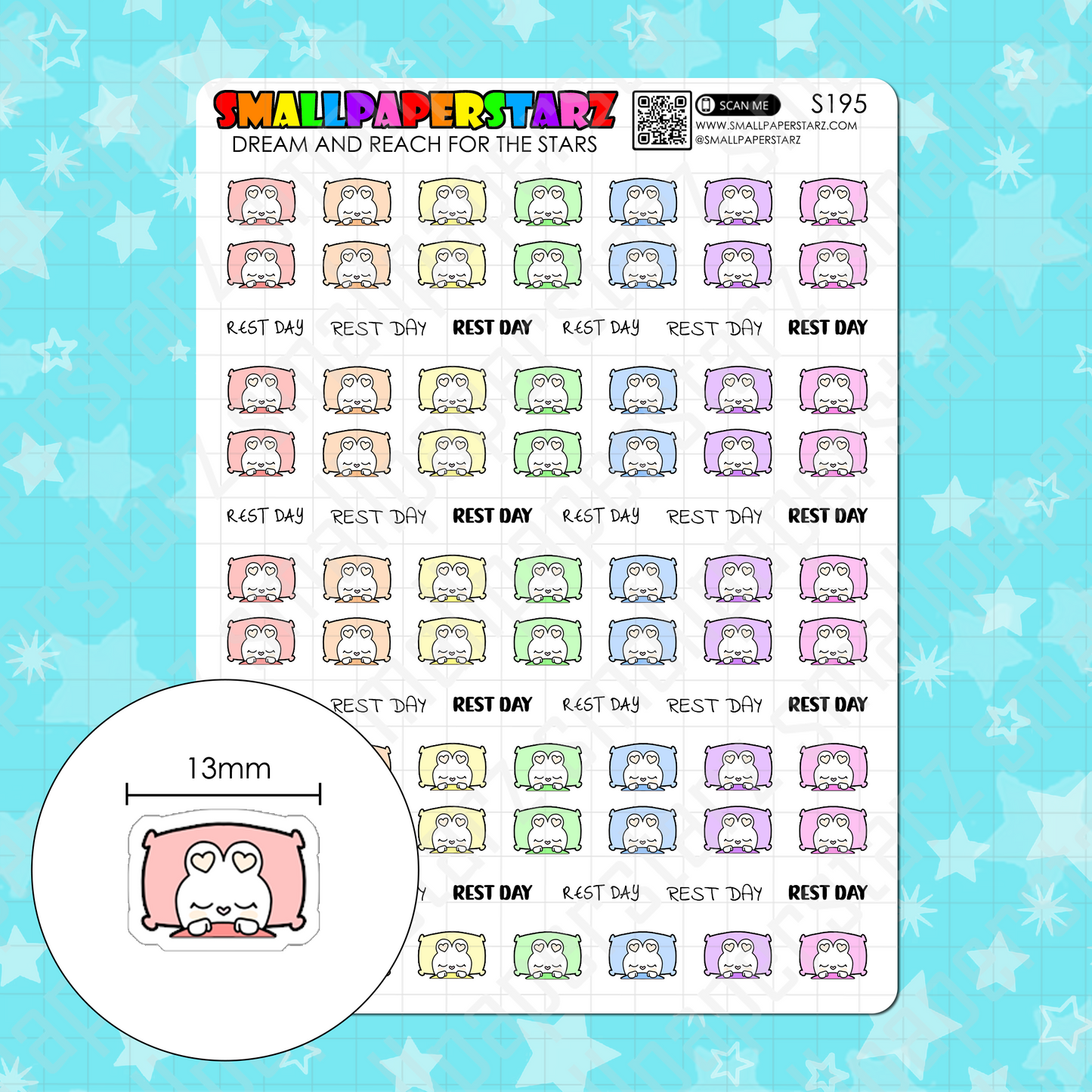 S195 - Sleeping / Resting Lola Bunny Sticker Sheet