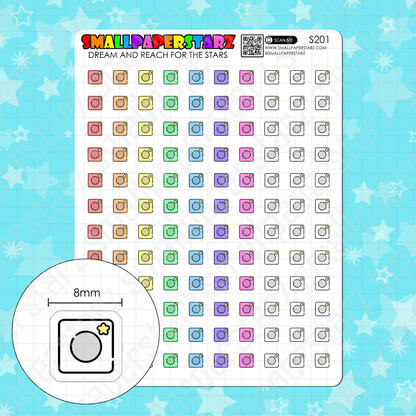 S201 - Instagram Social Media Rainbow Icons Sticker Sheet