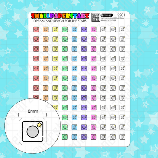 S201 - Instagram Social Media Rainbow Icons Sticker Sheet