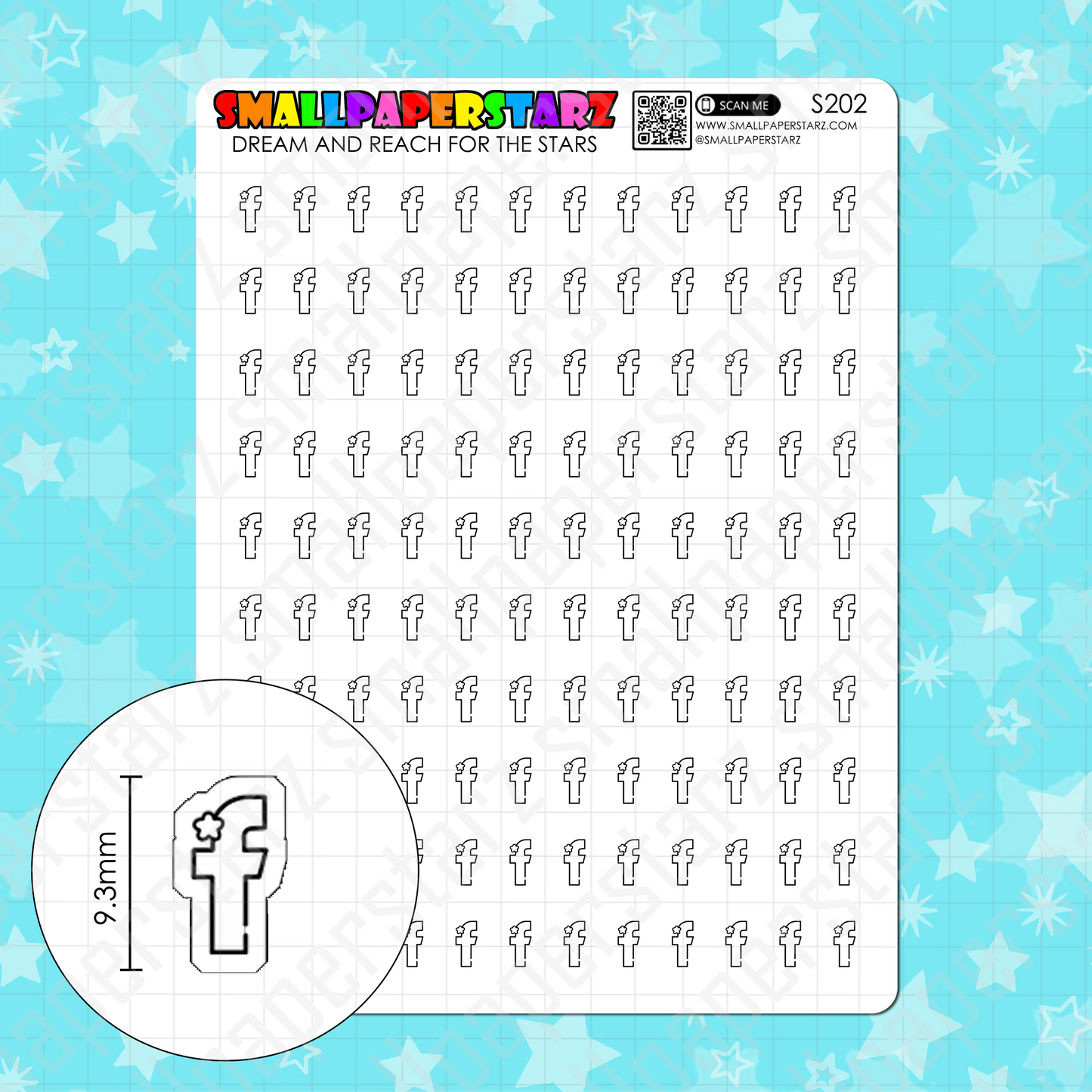S202 - Facebook Social Media Icons Sticker Sheet