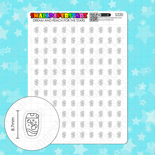 S220 - Shampoo / Conditioner Icons Sticker Sheet