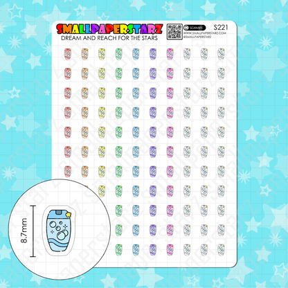 S221 - Shampoo / Conditioner Rainbow Icons Sticker Sheet