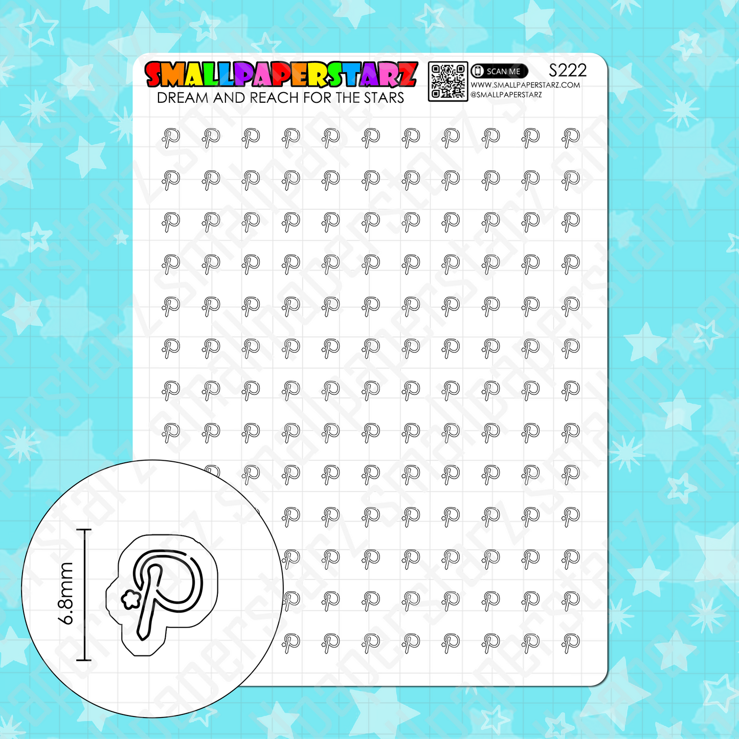 S222 - Pinterest Social Media Icons Sticker Sheet